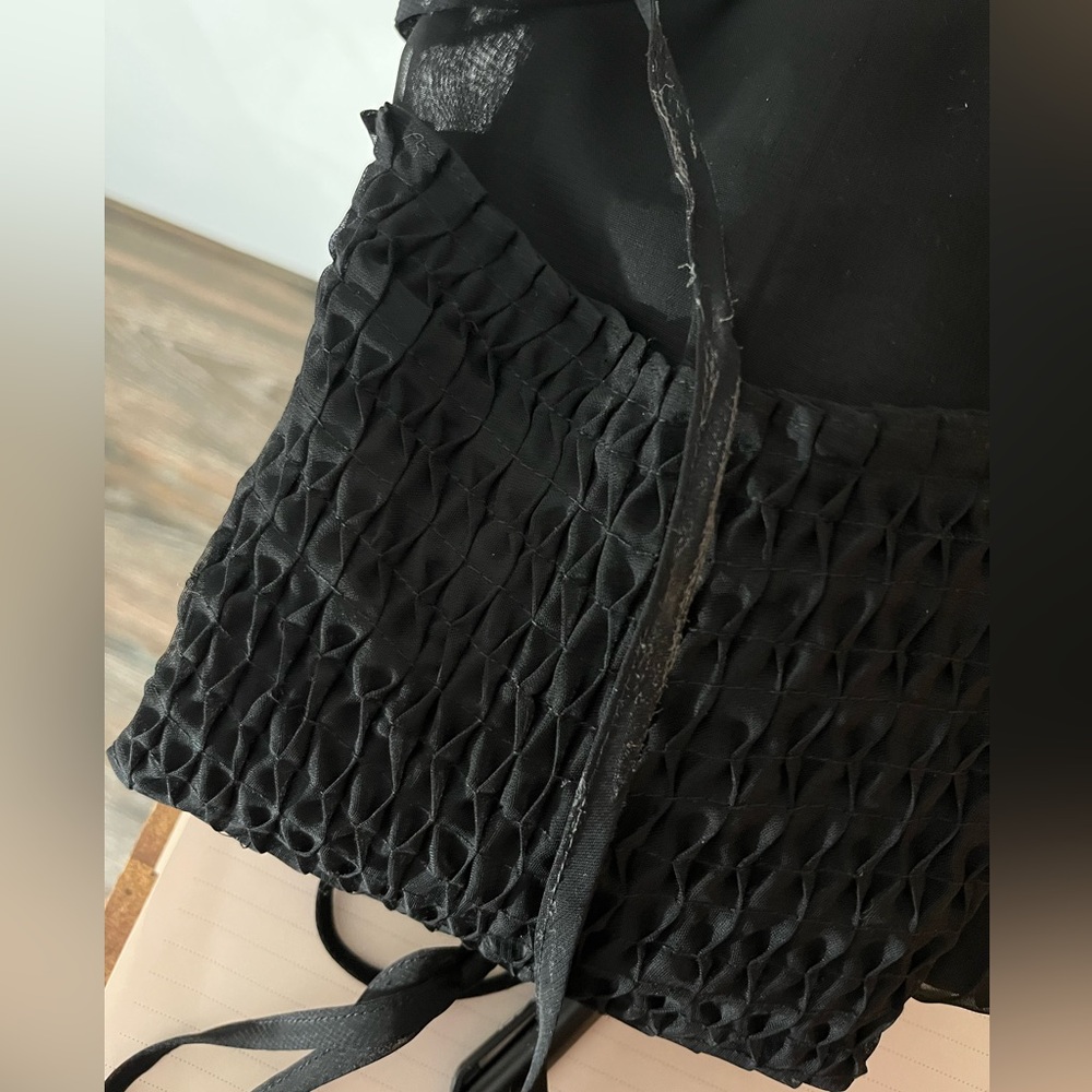French Connection Black Sheer Top Mini Dress - Picture 9 of 9